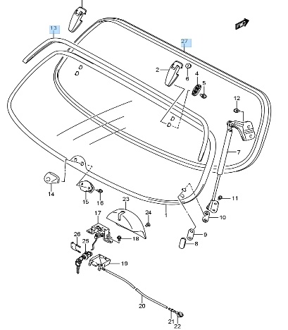 スズキ純正新品】SUZUKI 未使用品 ☆超希少品☆ ツイン リアガラス