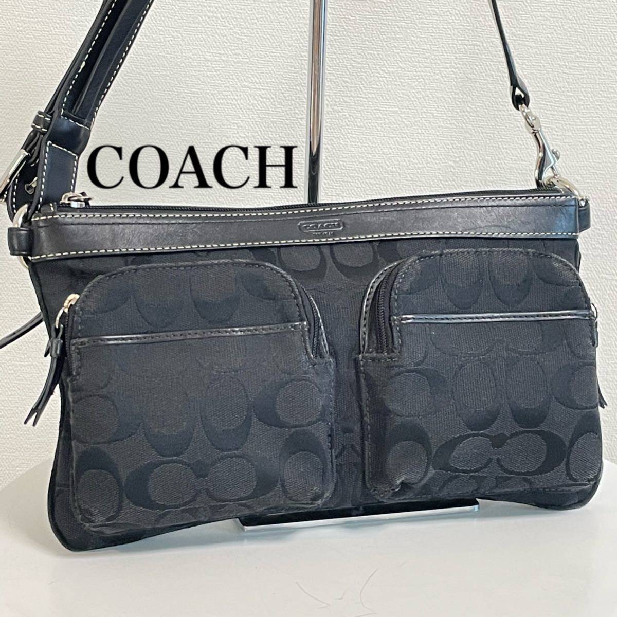 コーチ COACH ショルダーバッグ シグネチャー 美品 1円 | 斜め掛け 