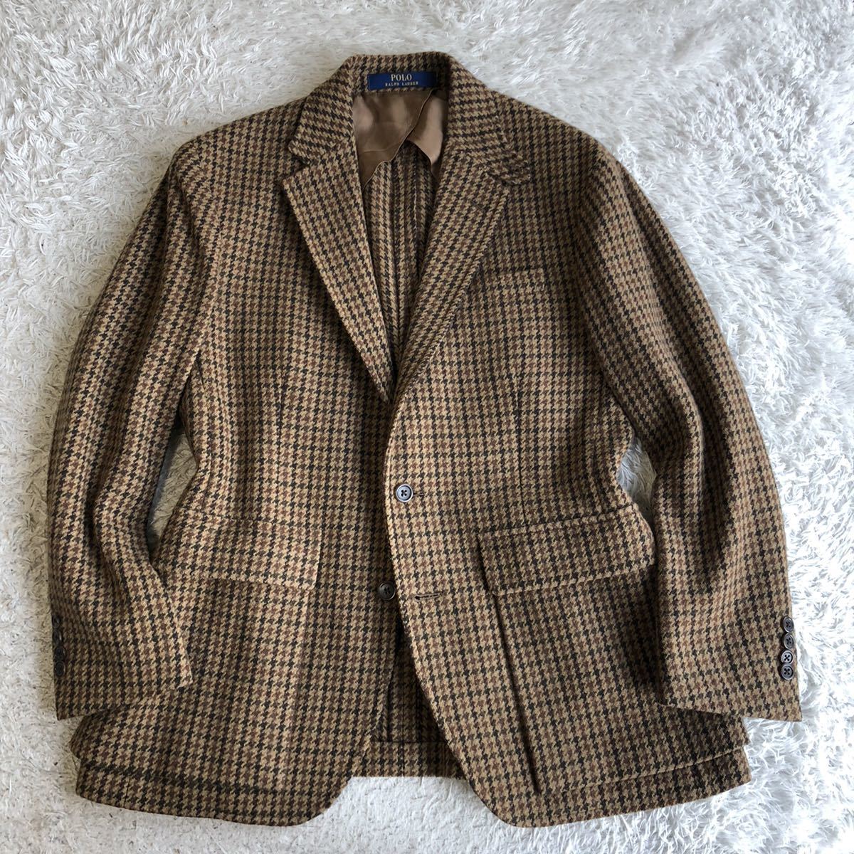 美品】 ポロ ラルフローレン ウール ナイロン ソフト ツイード 