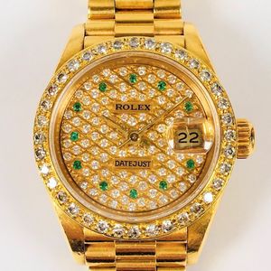 ロレックス デイトジャスト K18YG/SSコンビコマ（レディース用）２個 ロレックスデイトジャストレディースのK18YG/SSコンビコマ2個