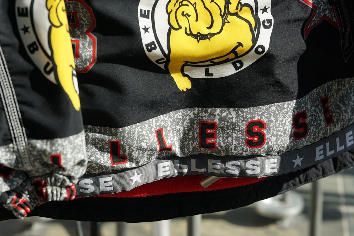 90s ellesse エレッセ ハーフジップ ジャケット パーカー 総柄 