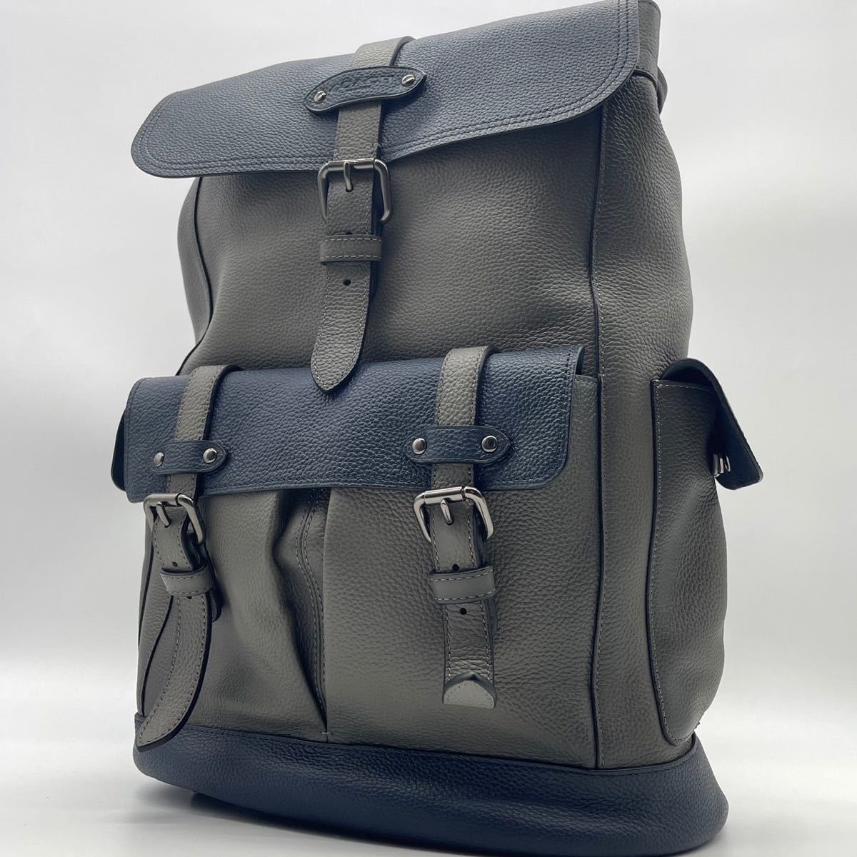 【低価，最新作】 1円 超 定価10万 COACH コーチ ハドソン バックパック リュックサック 通勤通学バッグ ペプルドレザー シボ革 大容量 メンズ(男性用)｜売買されたオークション情報、yahooの商品情報をアーカイ かばん、バッグ