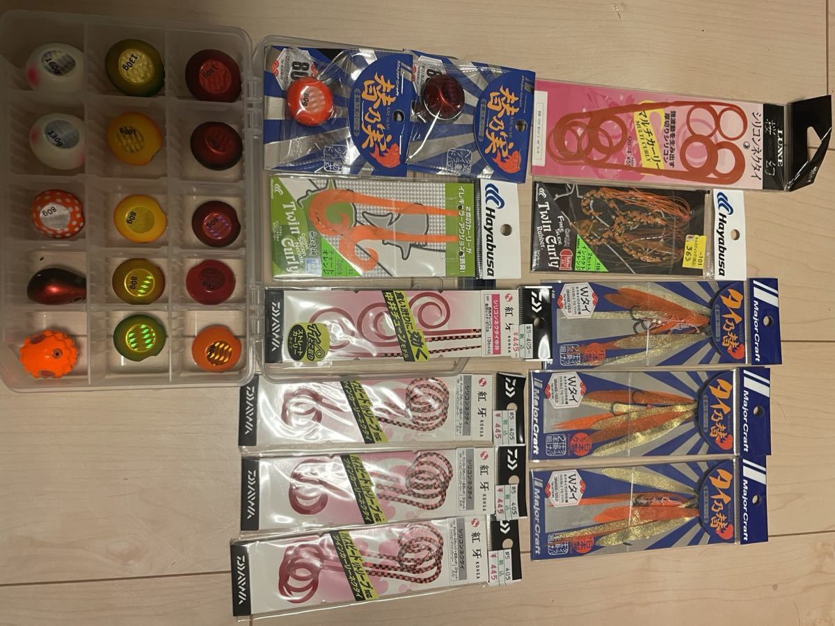 タイラバ真鯛セット　マダイ中井チューン、メジャークラフト鯛乃実など_1