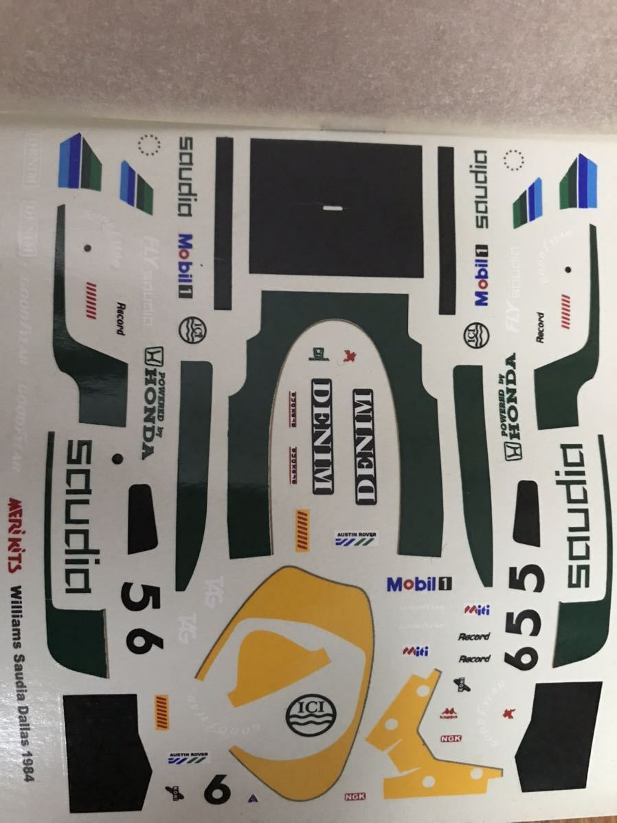 FW09 ウィリアムズ メタルキット Williams 1⁄43 HONDA 1⁄20 検 0 1 MP4