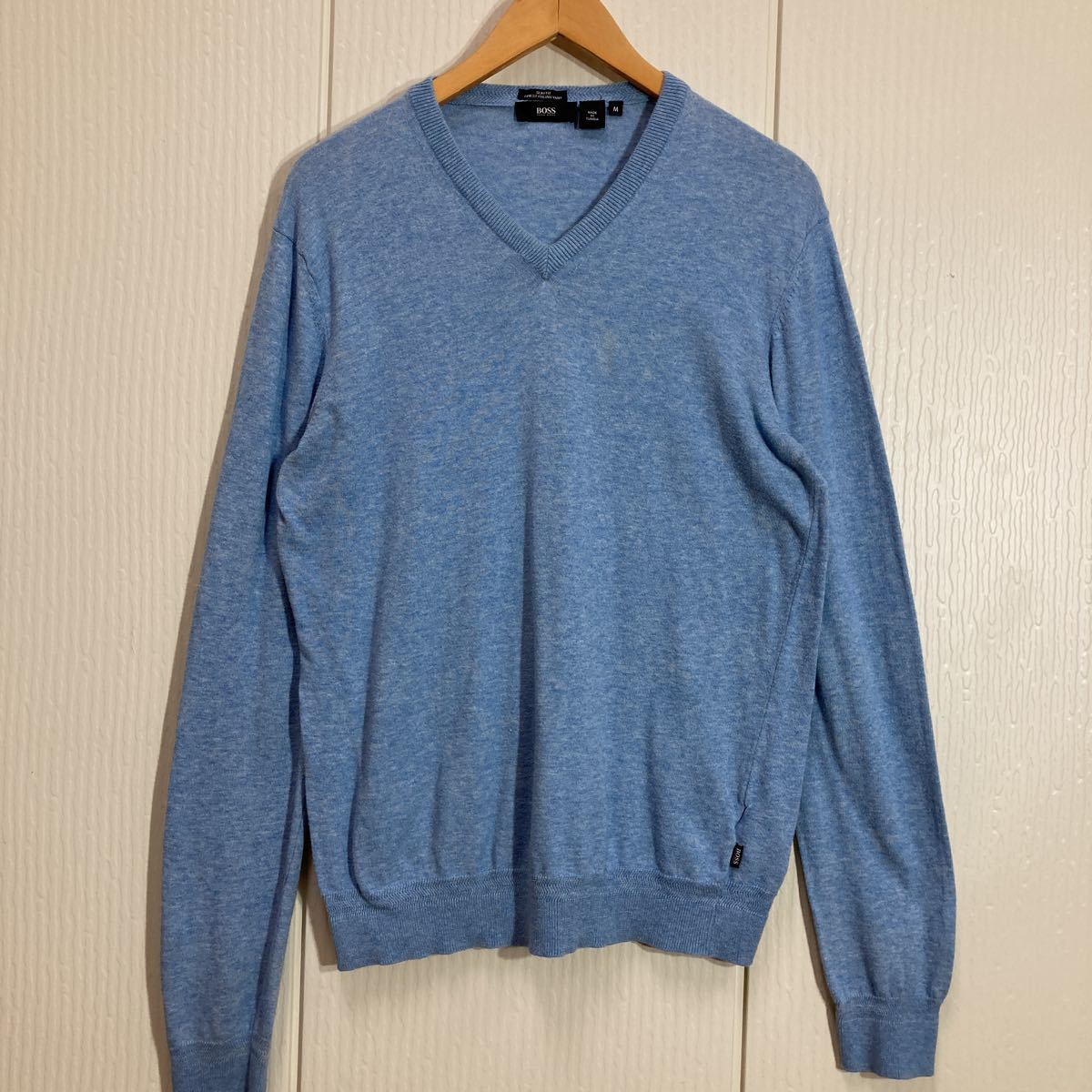 63 ヒューゴボス HUGO BOSS イタリアンヤーン Vネックニット セーター 