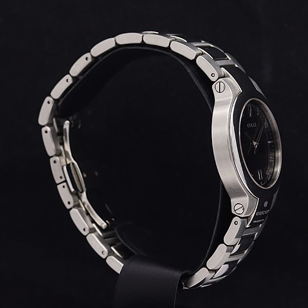 グッチ 8900M 黒文字盤 GUCCI 1円 デイト QZ 8900mの 稼動 公式 