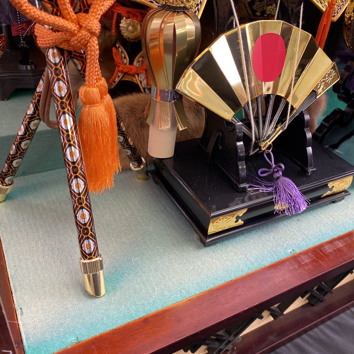 ◇中古 子供武将飾 五月人形 8号兜付 オルゴール 縁起物 コレクション 