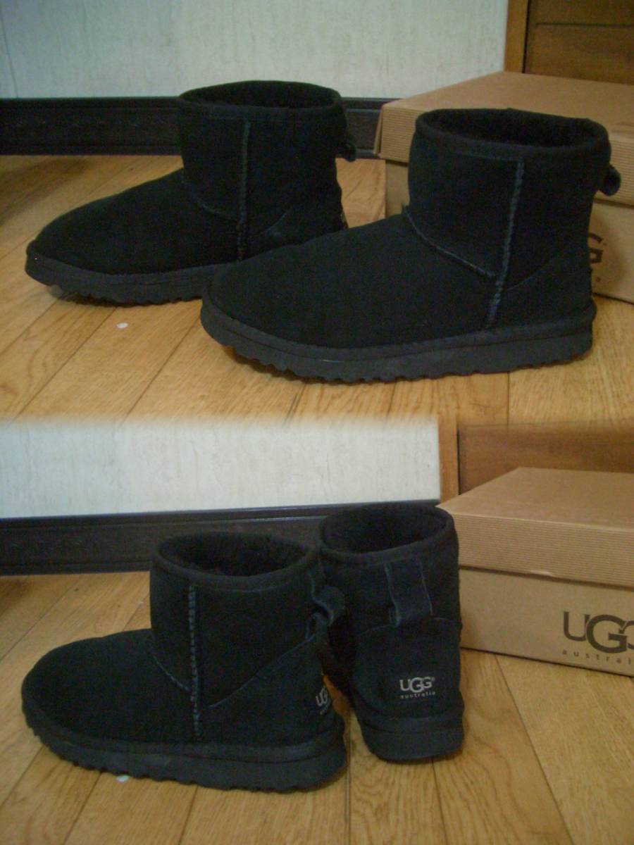 箱入り*UGG*アグ*オーストラリア*羊革ムートン*ブラック 箱入り*UGG*アグ*オーストラリア*羊革ムートン*ブラック