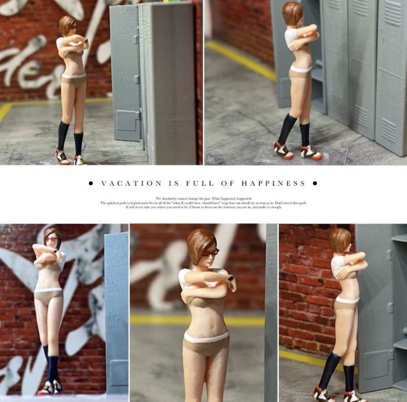 1/64 スケール　ジオラマ　お着替え中　クラブ　ナイスボディー　フィギュア　塗装　トミカサイズ　日本未発売　MATTEL ホットウィール