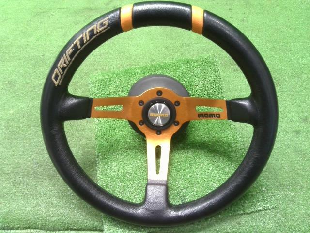 社外MOMOステアリングホイール DRIFTING33Φ/85mmDEEP,レザー 3本  