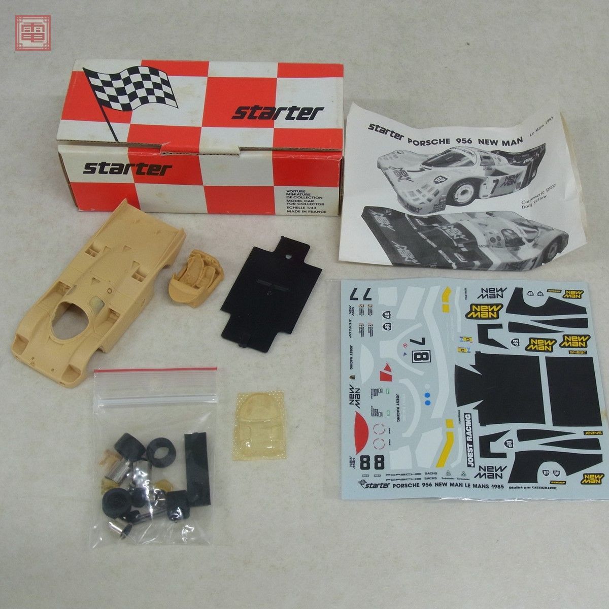 新作，人気セール 未組立 スターター 1/43 ポルシェ 956 NEW MAN 1985 ル マン 優勝車 2バージョン レジンキット ガレキ STARTER PORSCHE 10(プロトタイプ)｜売買されたオークション情報、yahooの商品情報をアーカイブ公開 プロトタイプ
