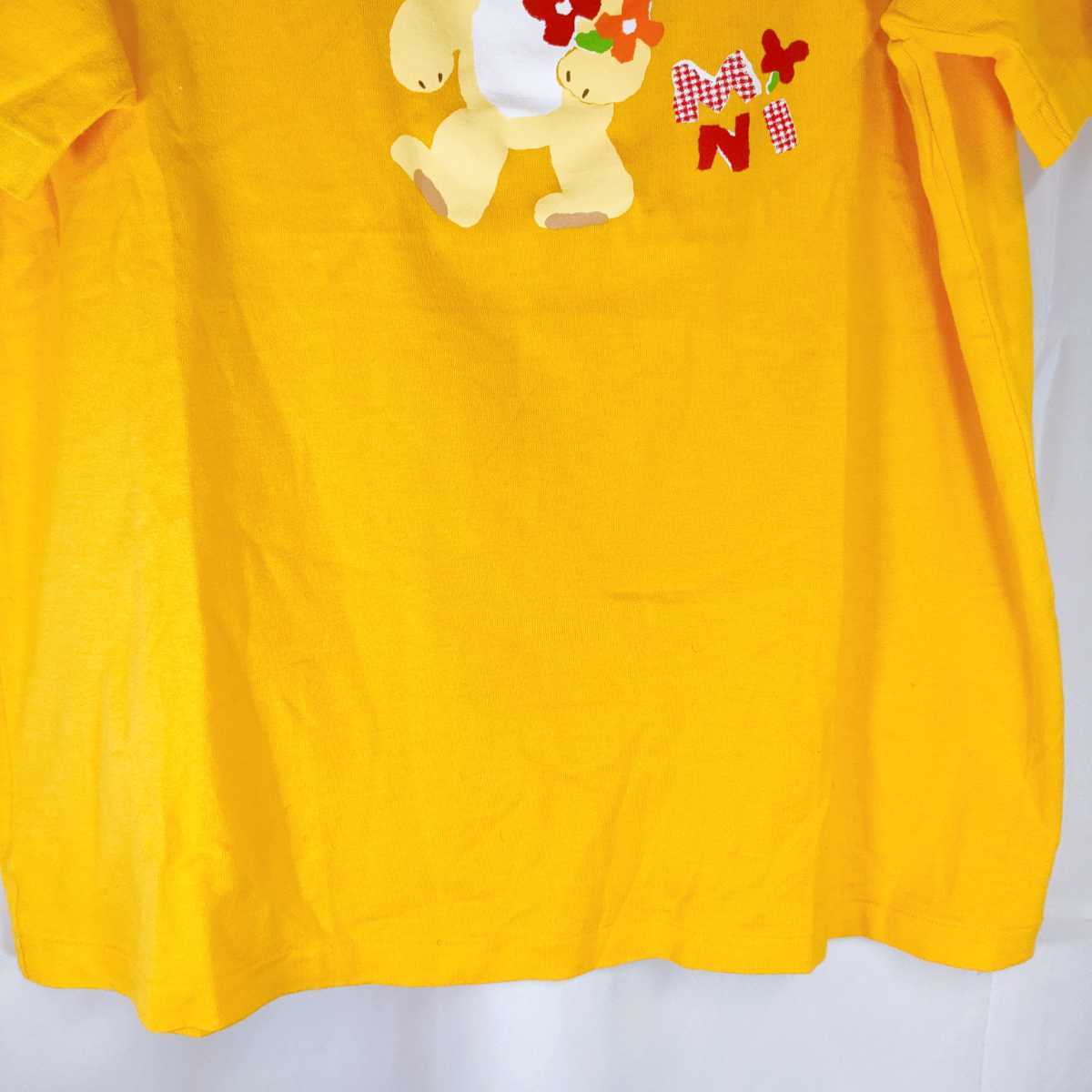 【新品未使用】familiar 半袖Tシャツ 110cm うさぎ　イエロー familiar ファミリア Tシャツ カットソー 半袖 シャツ イエロー うさぎ