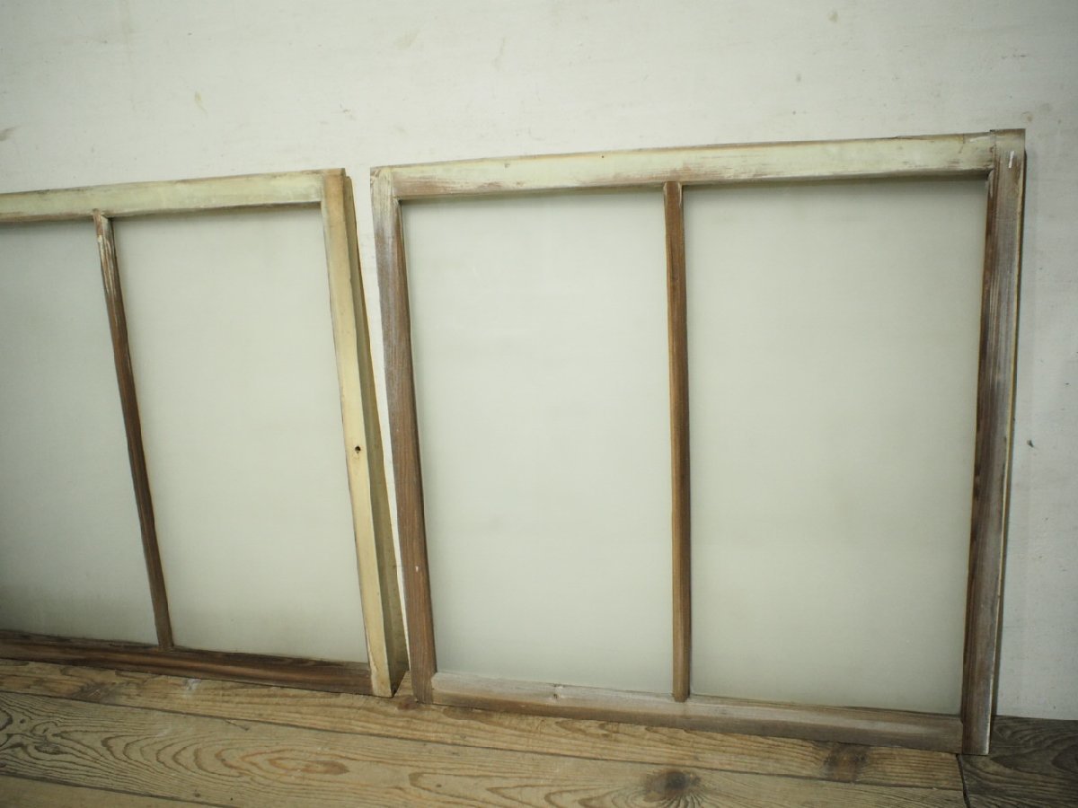 ペンキのついた鉄格子　壁掛け オブジェ アート 美術 芸術 ヴィンテージ 古道具 タH0532◇(2)【H87cm×W89cm】×2枚◇ビンテージ◇ペンキの剥げた古い木