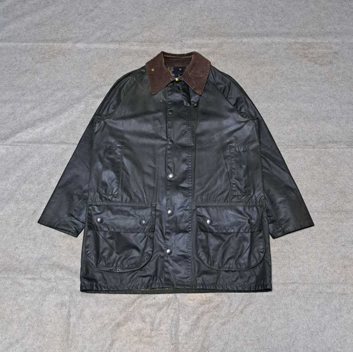 イギリス本国リペア 90s 美品 38 バブアー ビューフォート セージ 80s