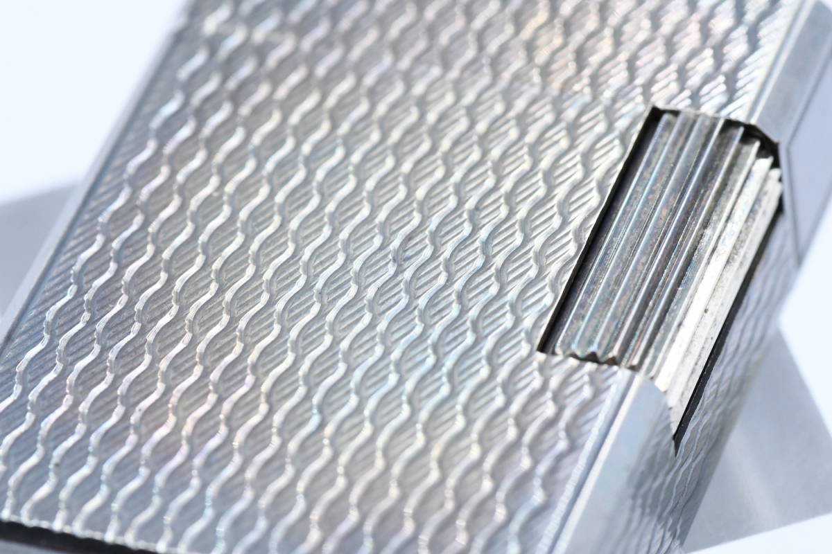 デュポン ガスライター 波模様 - Dupont シルバー S.T. 箱付き 小型 