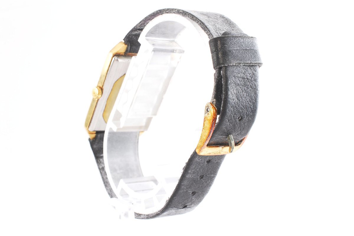 ロンジン LONGINES スクエア クォーツ 腕時計 メンズ ゴールド