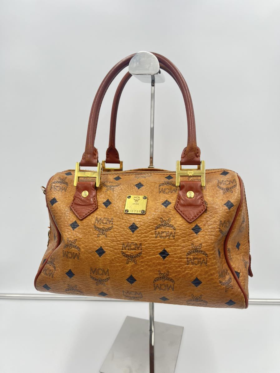 驚きの破格値，定番 o11 MCM エムシーエム ミニボストンバッグ ブラウン(かばん、バッグ)｜売買されたオークション情報、yahooの商品情報をアーカイブ公開 - オークファン かばん、バッグ