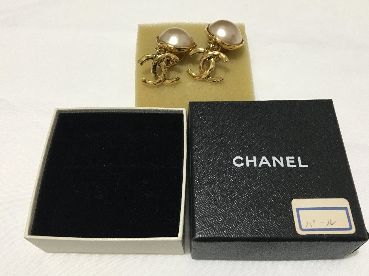 箱付き】CHANEL シャネル☆イヤリング☆ココマーク CC ビンテージ 