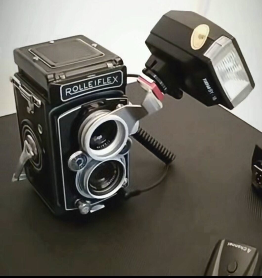 Rollei bay2フラッシュ保持アームbay2UVフィルター付 Rollei ローライ フレックス二眼 bay2用 フラッシュ 保持アーム(bay2UV