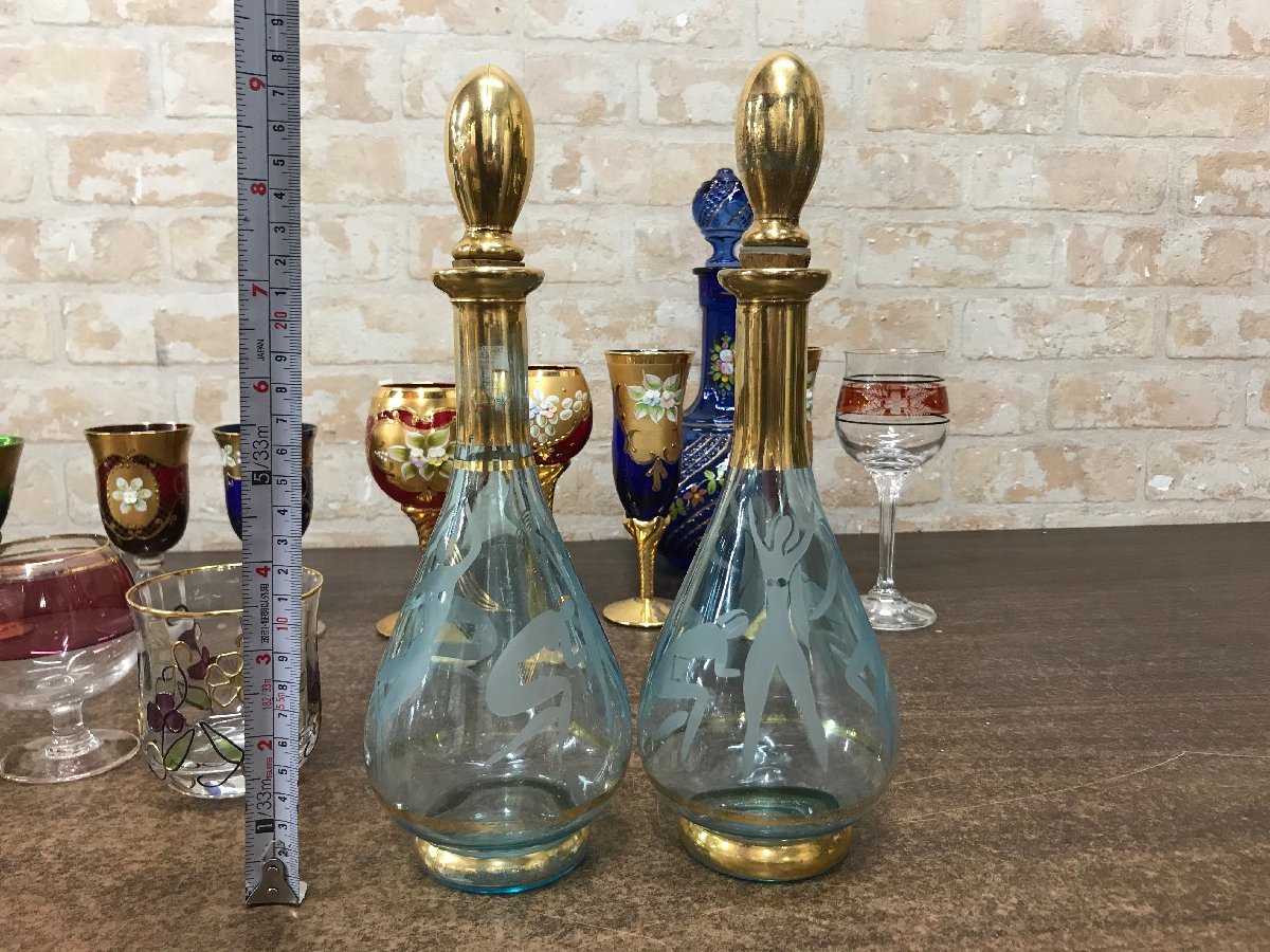 ベネチアングラス ワイングラス 「ベネチアングラス 金彩 セット」工芸 