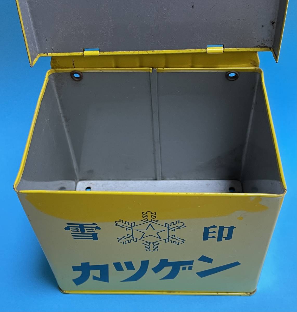 雪印 牛乳 カツゲン 牛乳箱 △レトロ 牛乳入れ 木箱 ミネラル 当時物