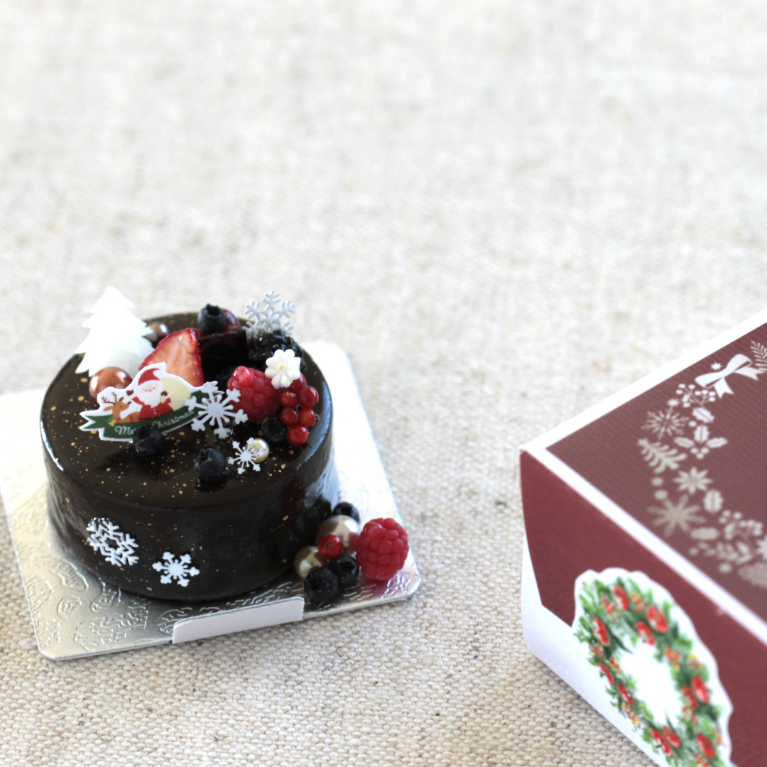 〓〓〓ミニチュア クリスマスケーキ 保冷剤付き b ハンドメイド