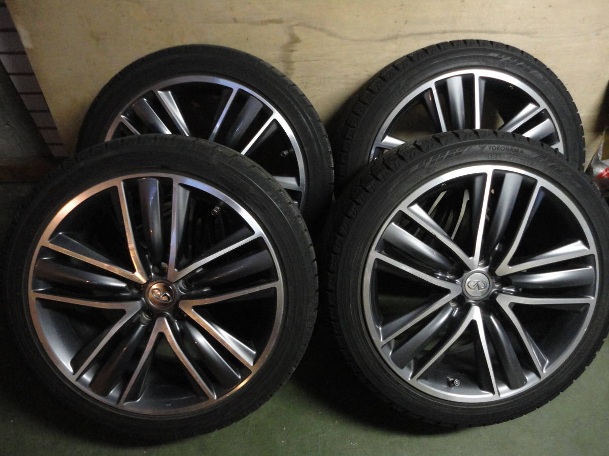 日産　V37　スカイライン　2018年製　245/40R19　ヨコハマ　IG60　純正アルミホイール　4本セット_1