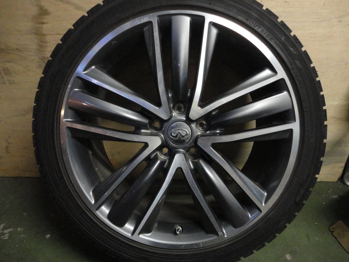 日産　V37　スカイライン　2018年製　245/40R19　ヨコハマ　IG60　純正アルミホイール　4本セット_5