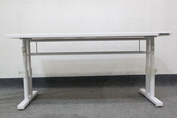 Bauhutte/バウヒュッテ ゲーミング2点セット 昇降式ローデスク/ファブリックソファ座椅子 ホワイト 中古家具 店頭引取歓迎 R6734) Bauhutte/バウヒュッテ ゲーミング2点セット 昇降式ローデスク