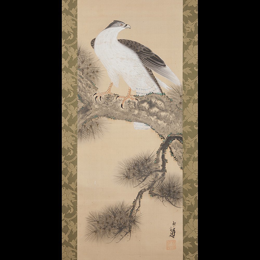 掛軸 | 今尾景年新春試筆 兎木島桜谷識箱 Z392｜骨董店