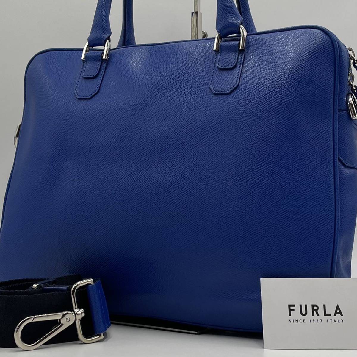 限定セール，品質保証 1円 高級品 フルラ FURLA トートバッグ ビジネスバッグ 大容量 高級レザー ブルー 青 メンズ レディース ユニセックス A4 pc収納可能(トートバッグ)｜売買されたオークション情報、yahooの商品情 トートバッグ