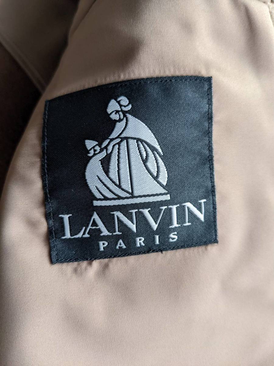 ランバン LANVIN ウール カシミヤ アンゴラ 2B ジャケット パッチポケット 48