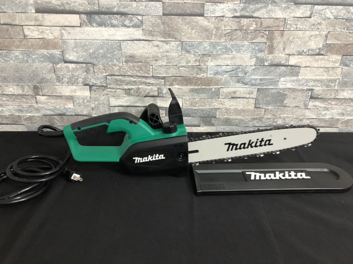 ★美品★Makita/マキタ 電気チェンソー M503★緑/ガイドバー300mm/コード2m/小型/軽量/電動式チェンソー/動作確認済み★