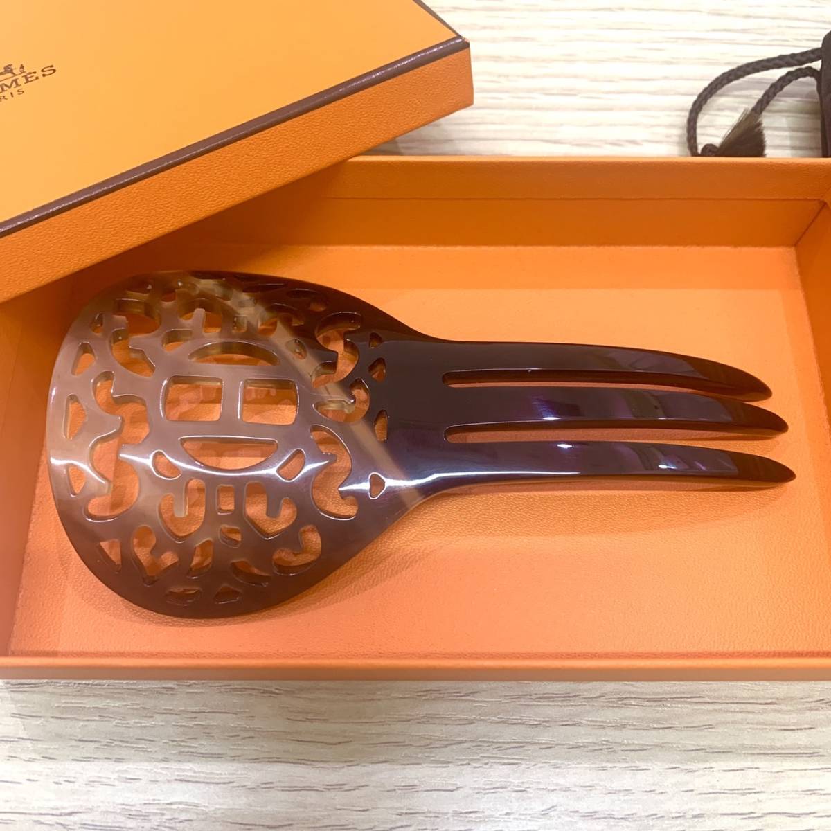 1円スタート～#5794 HERMES エルメス バッファローホーン ロカイユ