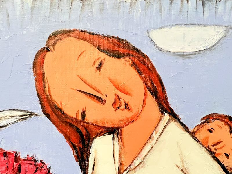 キム・スーイク 絵画 FCP 金守益 KIM SOU-IK キム スーイク 油彩画4号 母情 韓国 ソウル