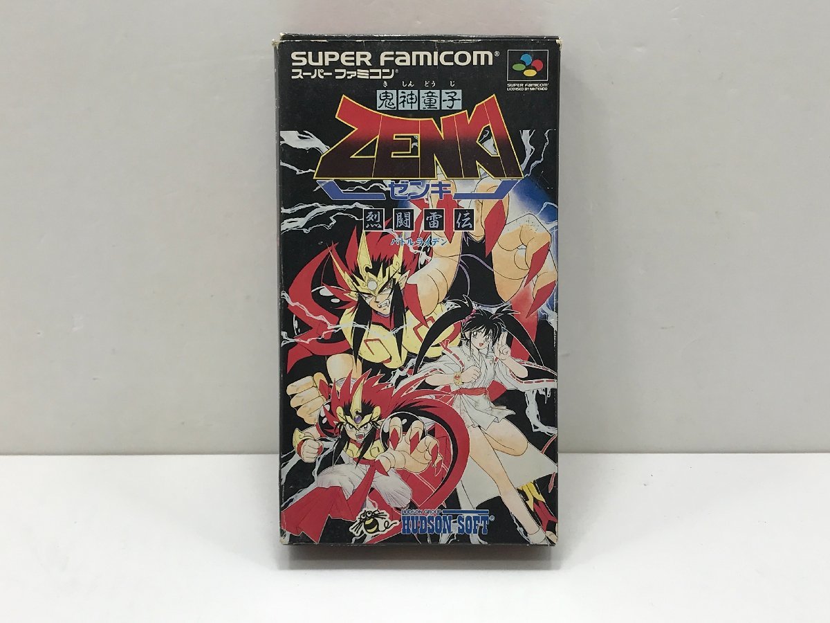 送料無料，得価 TAG 現状品 SFC スーパーファミコン ソフト 鬼神童子ZENKI 烈闘雷伝 箱説あり 初期 23-221219-SS-03-TAG(アクション)｜売買されたオークション情報、yahooの商品情報をアーカイブ公開 - オークファン タイトル