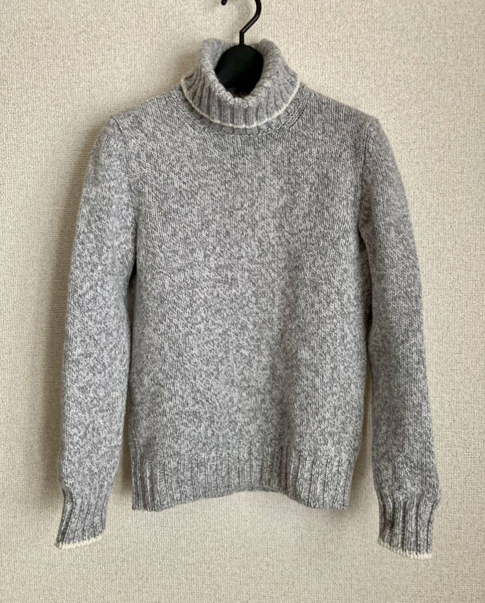グランサッソ GRAN SASSO タートルネック ニット グレー サイズ44 