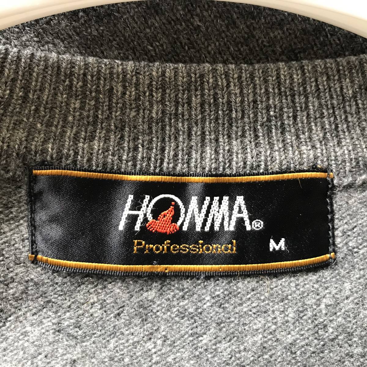 HONMA GOLF 本間ゴルフ メンズ 長袖 カシミヤVネックセーター ロゴ刺繍