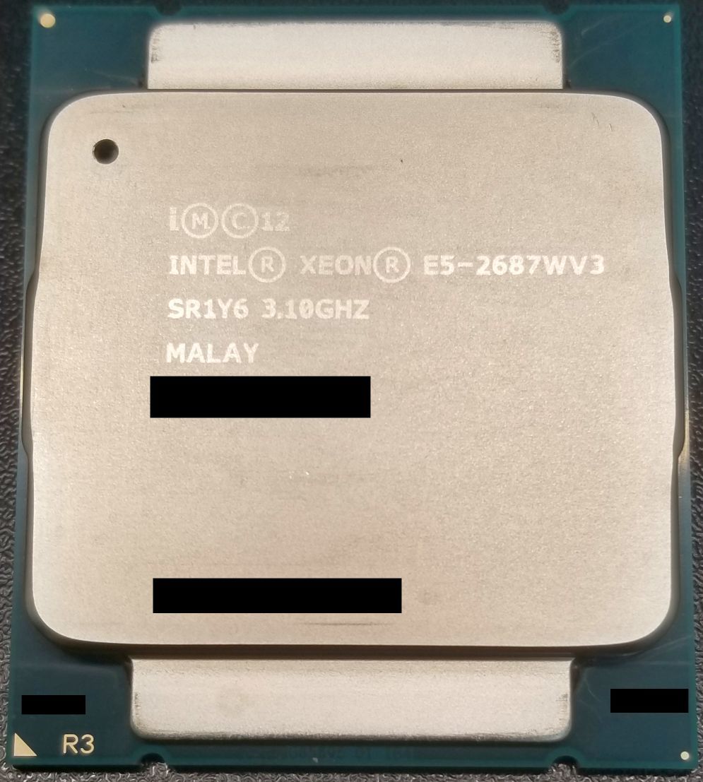 Intel CPU Xeon E5-2687W v3 SR1Y6 10C/20T 3.1～3.5GHz Cache 25MB DDR4-2133 TDP 160W FCLGA2011-3