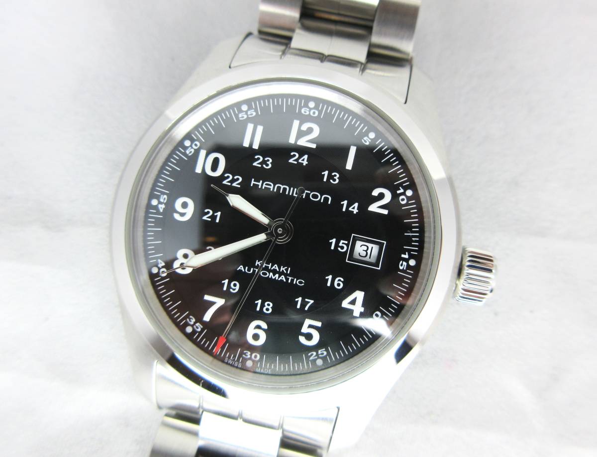 38) 極美品 カーキフィールドオート 42ミリ H70515137 カーキ 