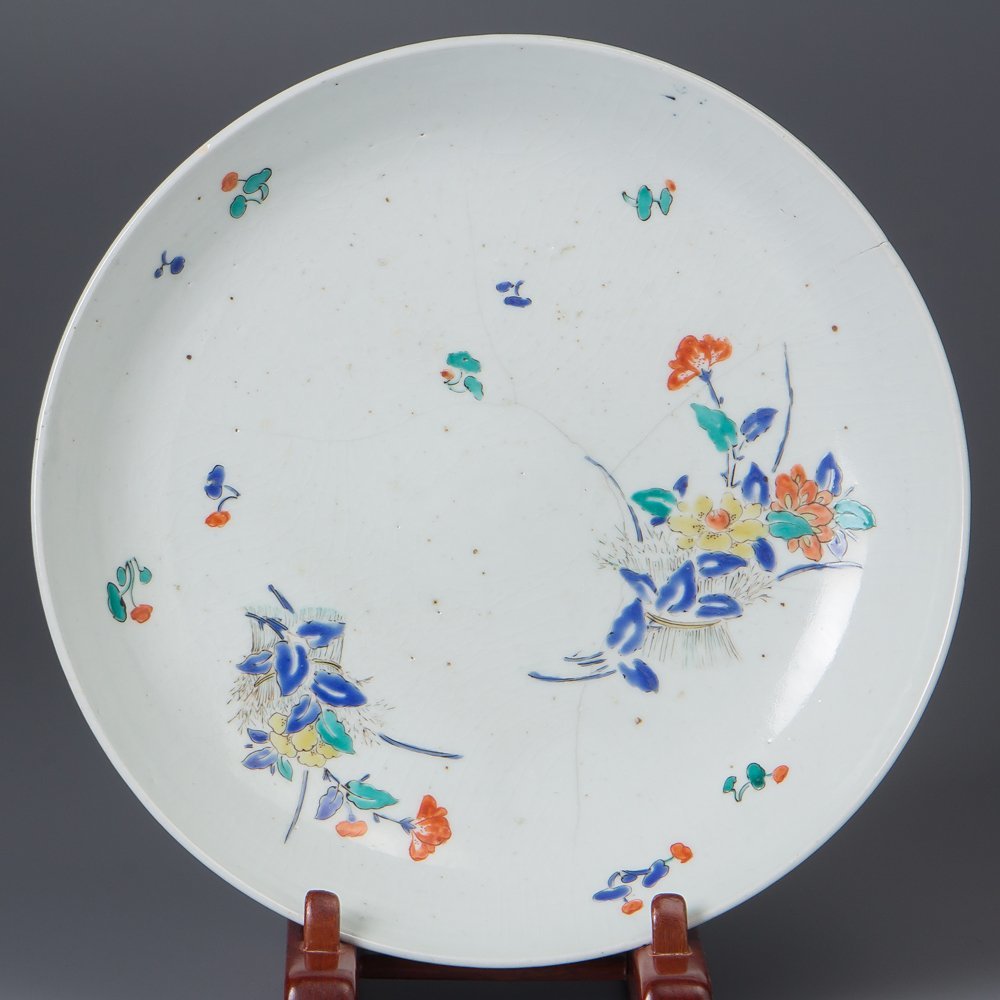 古伊万里（柿右衛門様式）色絵花文向付5客 江戸時代元禄頃 江戸