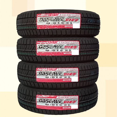 165/65R15 81Q スタッドレスタイヤ TOYO トーヨー OBSERVE GIZ2 22年製 