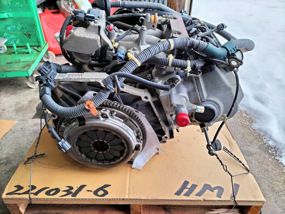 バモス ABA-HM1 エンジン E/G E07Z E07Z 82026km 走行テスト済