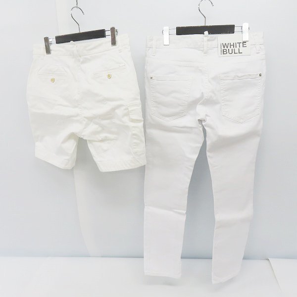 DSQUARED2/ディースクエアード ショートパンツ/ホワイトデニム DSQUARED2/ディースクエアード ショートパンツ/ホワイトデニム