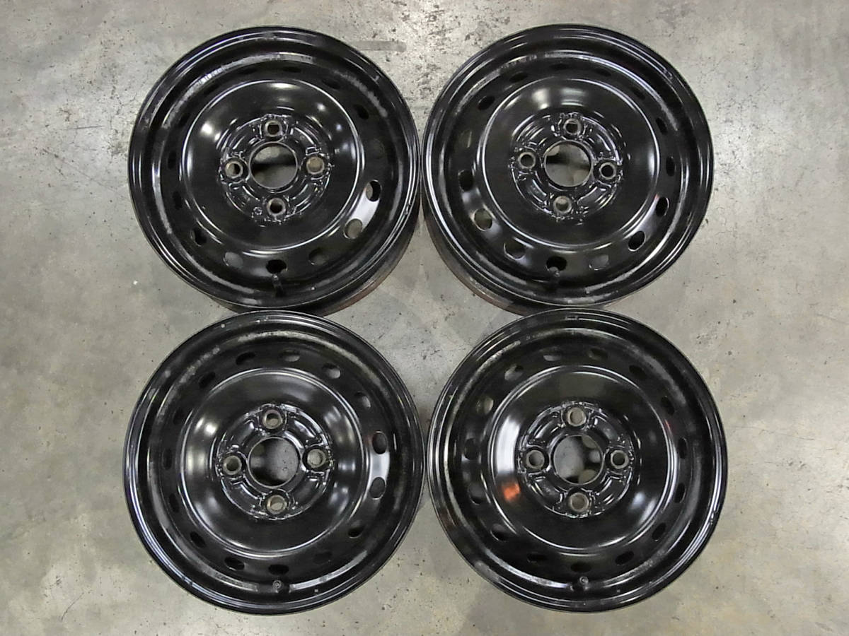 ◎ホンダ 初期JF1/JF2型 N-BOX/N-WGN/N-ONE 純正鉄ホイール 4本 13×4.00B +35 PCD100 4穴 ハブ径56【沖縄 離島除く 全国送料無料】[W1494]