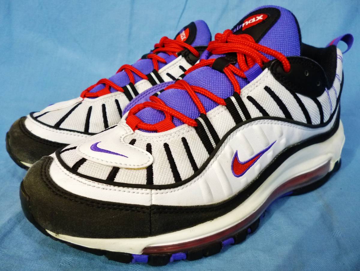 ☆ 上美品 ☆ NIKE AIR MAX 98 ／ エアマックス98 白／黒×パープル