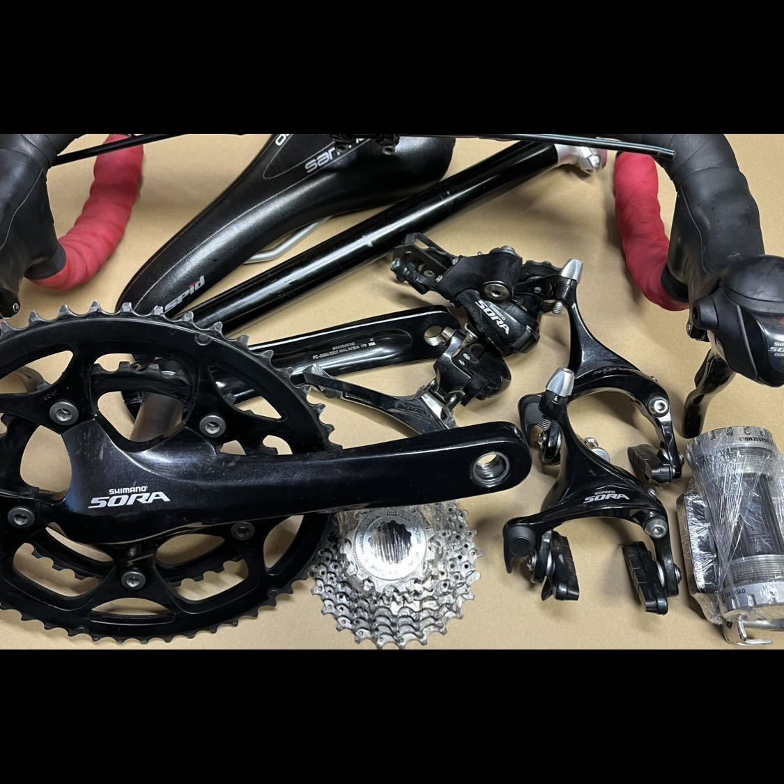 shimano sora シマノ ソラ 9速 2×9s コンポセット ビアンキ ロードバイク 完成車 外し品