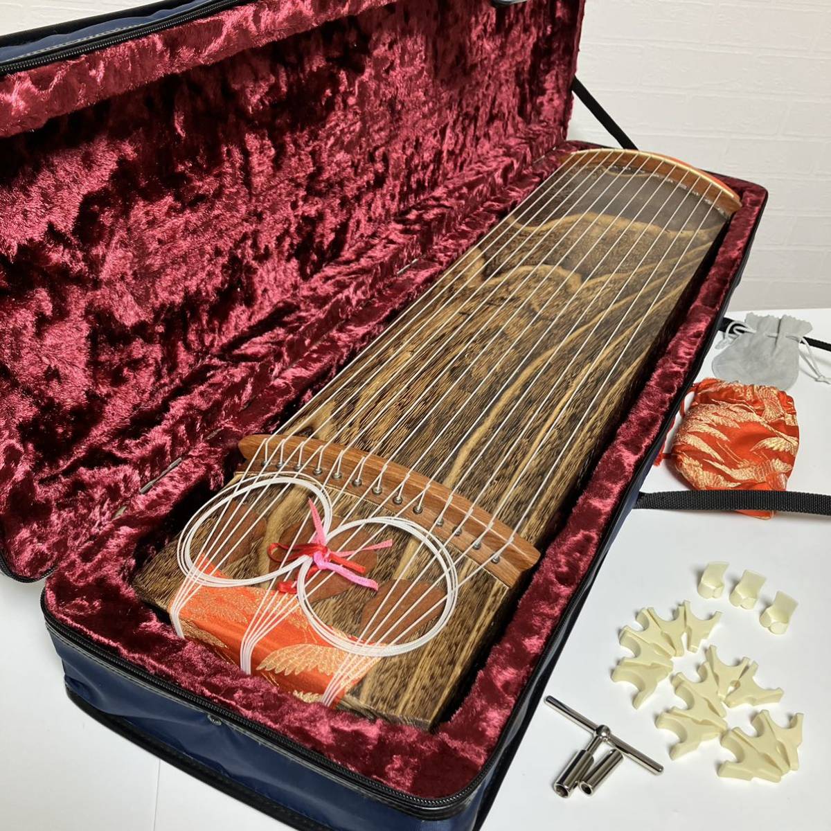 良品【送料無料/安心発送】ゼンオン 文化箏 文化琴 羽衣 13弦 約87cm 和