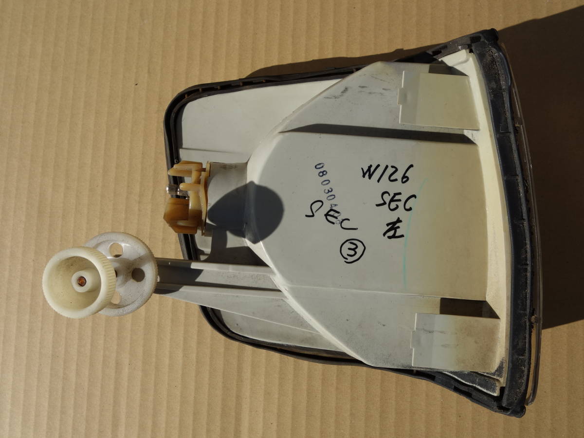 ベンツ W126 SEC 左 フロント ホワイト ウインカー 社外品③  