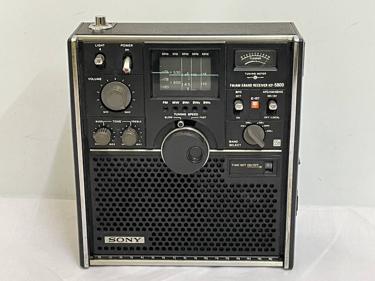 SONY ICF-5800 FM/AM 5バンドレシーバー動作確認済 昭和レトロ SONY